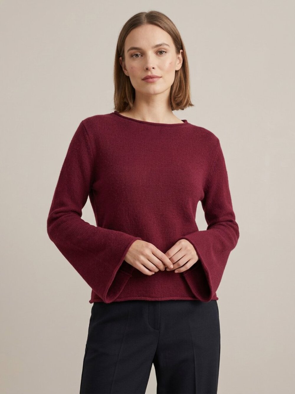 Emma + Asher Knit Flare Sleeve Sweater